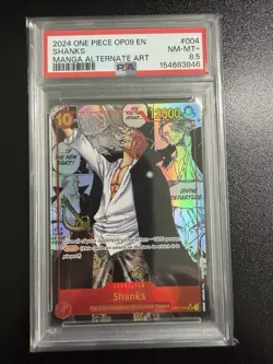One Piece 2024 Manga Alternate Art Shanks OP09-004 PSA 8.5 - Image 1