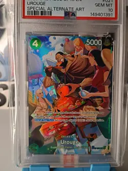 Urouge (SP) PSA 10 Alt Art OP07-021 - One Piece OP10 Royal Blood 2025 English - Image 2