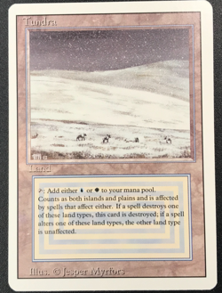 TUNDRA dual land Revised Magic the Gathering MTG Unplayed Near MInt - Image 1