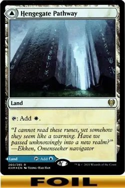 1x - Hengegate Pathway - FOIL #260 - Kaldheim - NM MTG - Image 1