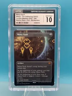 MTG Mana Vault Double Master 2022 Borderless Foil CGC 10 - Image 1