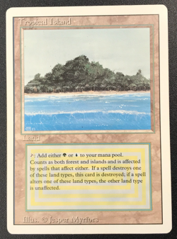 TROPICAL ISLAND dual land Revised Magic the Gathering MTG NM-LP Unplayed - Image 1