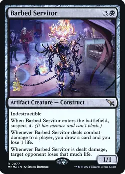 MTG Barbed Servitor [Murders at Karlov Manor Prerelease Promos] Foil Near Mint M - Image 1