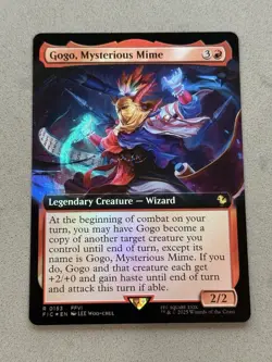 Gogo, Mysterious Mime (Extended Art) #153 FOIL - MTG Final Fantasy Commander FIC - Image 3