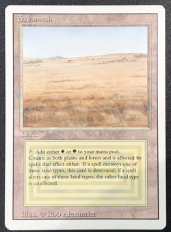 SAVANNAH dual land Revised Magic the Gathering MTG MP - Image 1