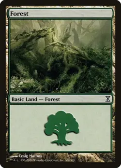 2x Forest (#300) - Foil Time Spiral HP MTG - Image 1