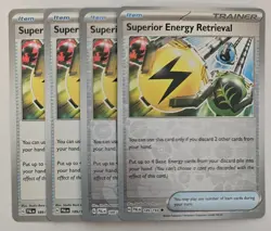 Superior Energy Retrieval 189/193 x4 2 RH 2 Reg Playset Paldea Evolved Pokemon - Image 1