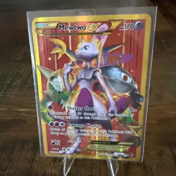 Pokemon Mewtwo EX TCG Full Art Holo Rare Card Breakthrough-Secret 164/162 - Image 1