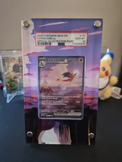 2023 POKEMON EN-151 SIR #199 CHARIZARD EX PSA 10 (Display Frame Case Included) - Image 1