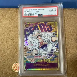 One Piece 2023 Gear 5 Monkey D Luffy OP05-119 English PSA 10 Alt Art SEC Card - Image 1