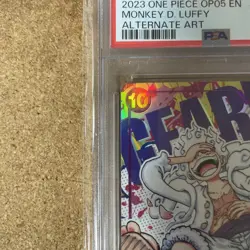 One Piece 2023 Gear 5 Monkey D Luffy OP05-119 English PSA 10 Alt Art SEC Card - Image 2