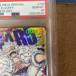 One Piece 2023 Gear 5 Monkey D Luffy OP05-119 English PSA 10 Alt Art SEC Card - Image 3