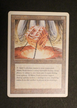 Mana Vault Revised MTG Card -see pics- Clean Front, Played Back, OK Center - Image 1