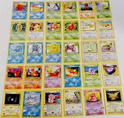 Vintage pokemon card lot 32 Cards 1 HOLO, REG,3 1st Editions LP MP Base Stage 1 - Image 1