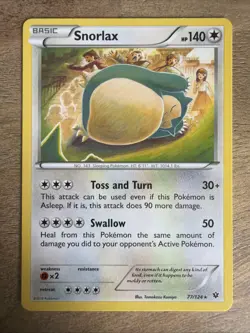 Snorlax 77/124 Fates Collide Rare Pokemon Card | NM - Image 1