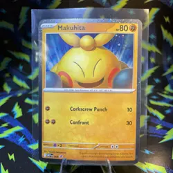 NM Pokemon Perfect Order Cosmos Holo Makuhita #68 Black Star promo Card NM - Image 1