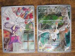 Cats of Pokemon 2 Cards - Meowth 106/094 PFlames, Purrloin 136/086 WhiteFlair - Image 1