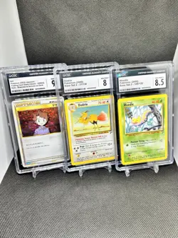 CGC Pokemon Graded Card Lot - Dodrio 8 NM, Weedle 8.5 NM/Mint+, Bill 9 Mint - Image 1