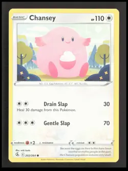 Chansey 202/264 Common SWSH08: Fusion Strike Pokemon tcg Card CB-1-3-C-28 - Image 1