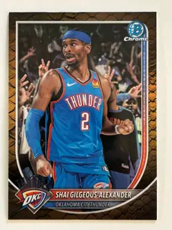 Shai Gilgeous-Alexander 2025-26 Bowman Chrome (SP) Reptilian Refractor #BCV-106 - Image 1