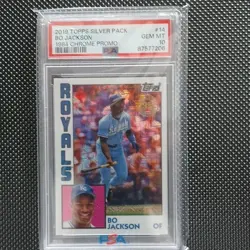 Topps 2019 Silver Pack 1984 Bo Jackson T84-14 Chrome Promo PSA 10 Royals - Image 1