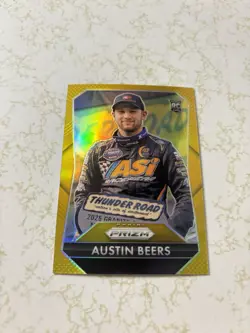AUSTIN BEERS 2025 PANINI PRIZM RACING NASCAR THROWBACK GOLD PRIZM / 10 - #180 - Image 1