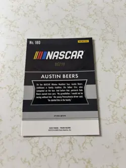 AUSTIN BEERS 2025 PANINI PRIZM RACING NASCAR THROWBACK GOLD PRIZM / 10 - #180 - Image 2