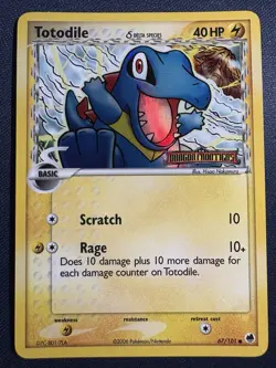 Totodile 67/101 Pokemon 2006 Dragon Frontiers Reverse Holo Stamped LP - Image 1