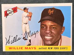 1955 Topps Willie Mays #194 EX Scarce High Number New York Giants HOF - Image 1