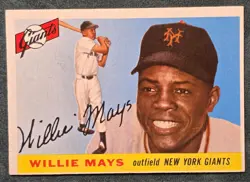 1955 Topps Willie Mays #194 EX Scarce High Number New York Giants HOF - Image 3