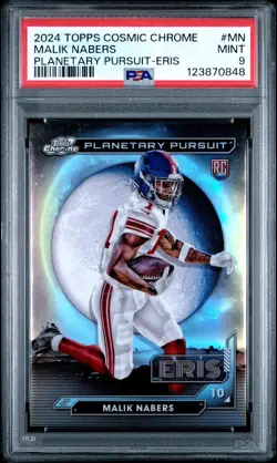 2024 Topps Cosmic Chrome Malik Nabers RC Rookie Planetary Pursuit Eris SSP PSA 9 - Image 1