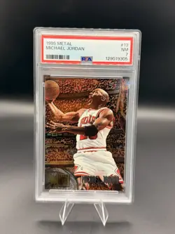 Fleer Metal 1995-96 Michael Jordan #13 Chicago Bulls PSA 7 NBA Trading Card - Image 1