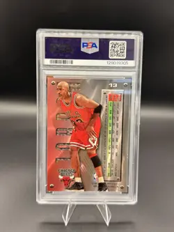 Fleer Metal 1995-96 Michael Jordan #13 Chicago Bulls PSA 7 NBA Trading Card - Image 2