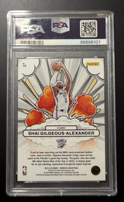 SHAI GILGEOUS-ALEXANDER 2023 Donruss Bomb Squad Red & Green HL #10 /75 (PSA 10) - Image 2