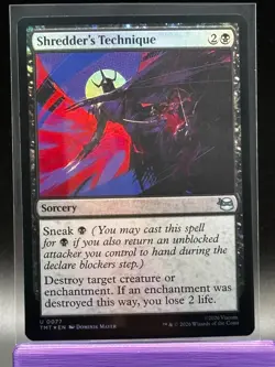 Shredder's Technique 0077 Foil Uncommon Teenage Mutant Ninja Turtles MTG - Image 1
