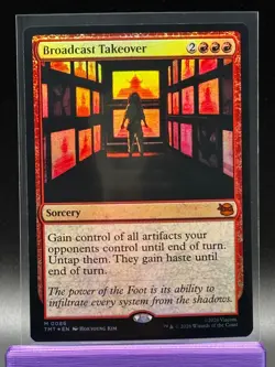 Broadcast Takeover mtg Mythic Foil 0086 Magic: The Gathering TMNT - Image 1
