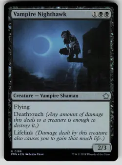 Vampire Nighthawk Foil U Foundations 186 NM - Image 1