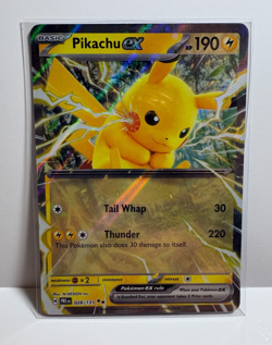 Pokemon TCG Pikachu EX 028/131 Prismatic Evolutions Double Rare NM Card - Image 1