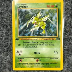 Vintage Pokemon Jungle Scyther 1st Edition 26/64 Rare LP Non-Holo - Image 1