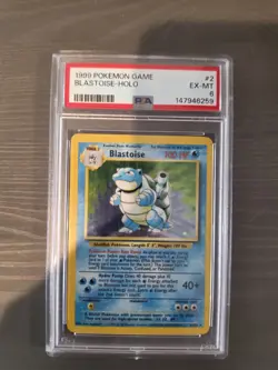 1999 Pokemon TCG Blastoise Holo Rare Card Base Set 2/102 PSA 6 - Image 1