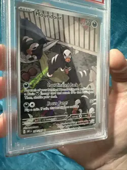 2023 Pokemon OBF EN Houndour Illustration Rare #204/197 MINT 9 - Image 5