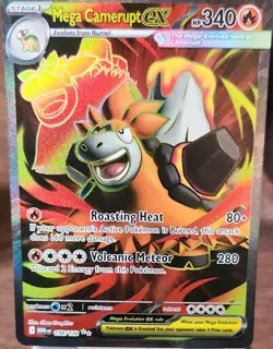 Mega Camerupt ex - Ultra Rare - Me01: Mega Evolution 156/132 Holo Pokemon NM-MT - Image 1