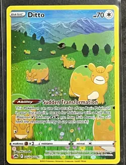Ditto GG22/GG70 Pokemon Card Crown Zenith Full Art Ultra Rare Holo Near Mint - Image 1
