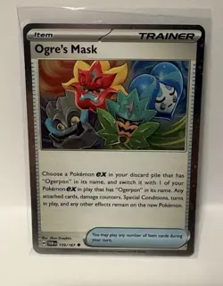 Pokemon Teal Mask Ogerpon ex SVP 166 + Ogerpon 024 + Ogre’s Mask 159 Lot NM - Image 5