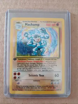 MACHAMP 1st Edition Holographic 8/102 Base Set Fresh Pull Clean Centering - Image 3