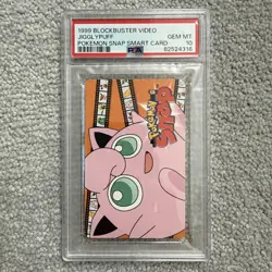 1999 Pokemon Nintendo Blockbuster Video Snap Smart Card Jigglypuff PSA 10 - Image 1