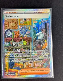 Salvatore SAR 212/162 Temporal Forces Full Art Trainer Pokemon Card NM/Mint - Image 1
