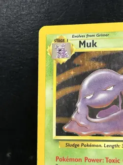 Pokemon Muk Fossil Holo Rare Stage 1 13/62 English 1999 HP70 Card - Image 2