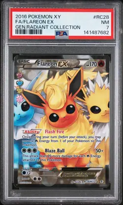 2016 Pokemon XY RC28 Flareon EX PSA 7 141487682 - Image 1
