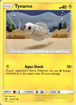 Tynamo 44/147 SM - Burning Shadows Pokemon Card TCG - Image 1